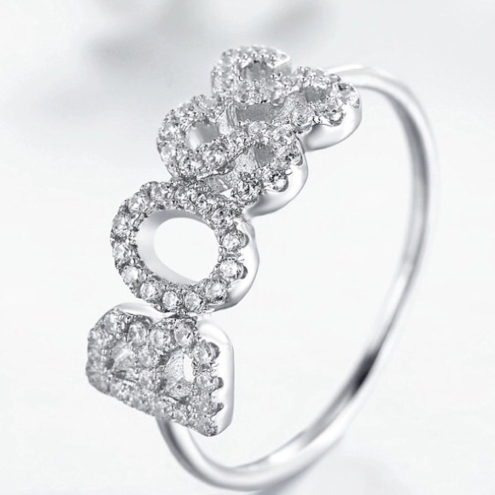 925 SS Letters Ring - Picture 3 of 6
